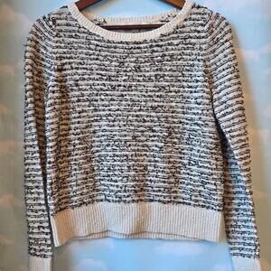 LOFT Women's Cream and Black Jumper